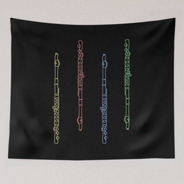 Item preview, MUSICONPRINT FLUTE color colored musician band orchestra instrument designed and sold by yourtravelguide.