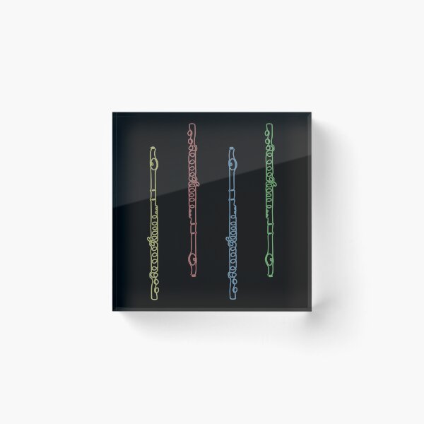 Item preview, MUSICONPRINT FLUTE color colored musician band orchestra instrument designed and sold by yourtravelguide.