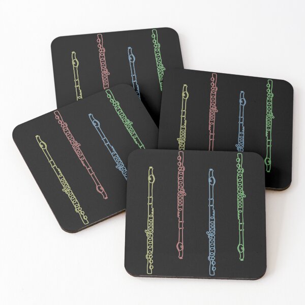 Item preview, MUSICONPRINT FLUTE color colored musician band orchestra instrument designed and sold by yourtravelguide.