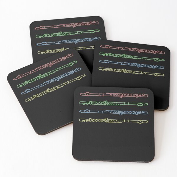Item preview, MUSICONPRINT FLUTE color colored musician band orchestra instrument designed and sold by yourtravelguide.