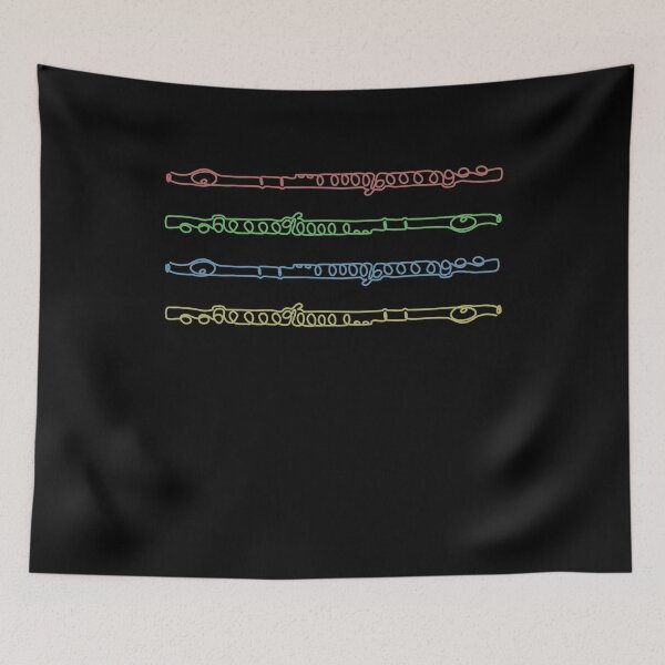 Item preview, MUSICONPRINT FLUTE color colored musician band orchestra instrument designed and sold by yourtravelguide.