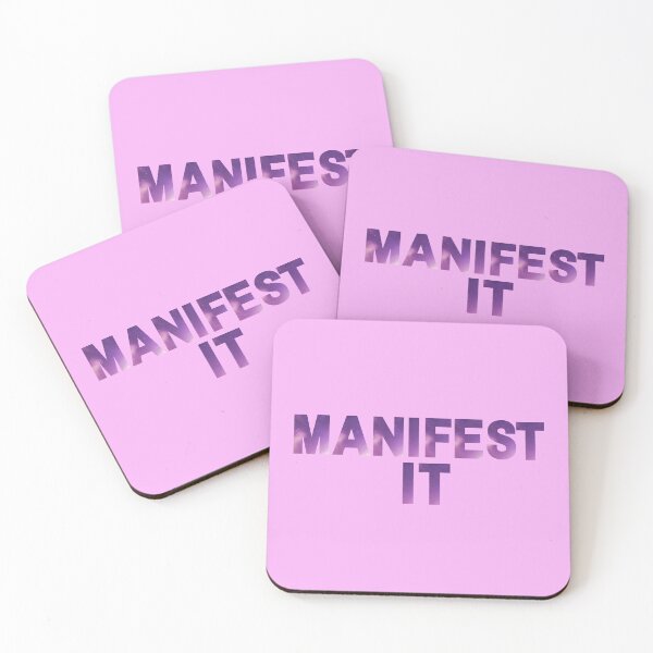 Item preview, Manifest It | Manifest Your Dream Life & Goals | Manifestation & Law of Attraction (loa) Inspiring Text In Purple (Pink clouds) designed and sold by Highon444.
