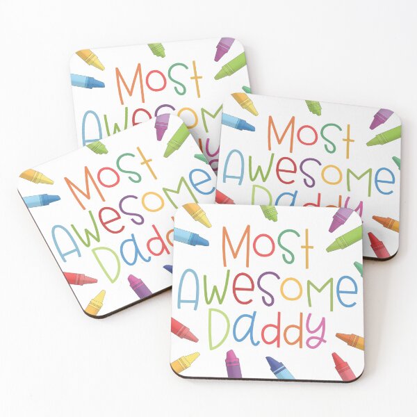 Item preview, Colorful Most Awesome Daddy Father's Day Typography with Crayons designed and sold by Hommie9977.