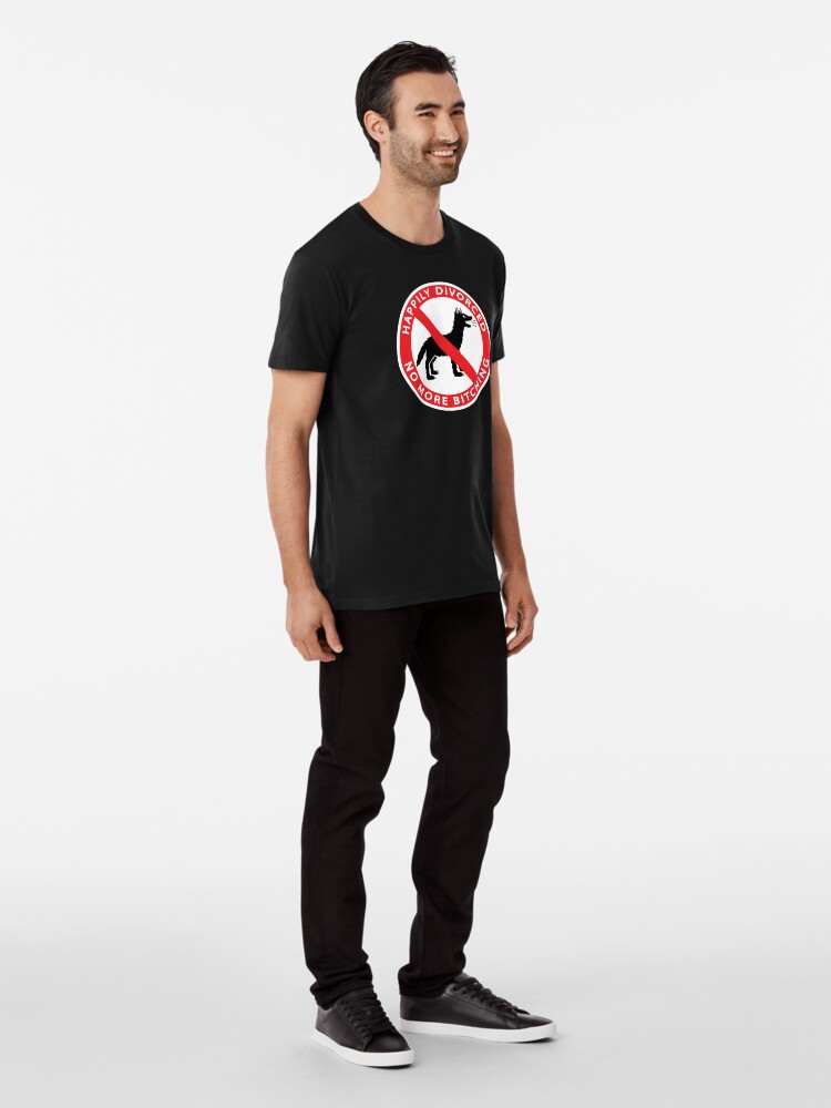 Premium T-Shirt,  MGTOW, HAPPILY DIVORCED, NO MORE BITCHING, MGTOW designed and sold by Catinorbit