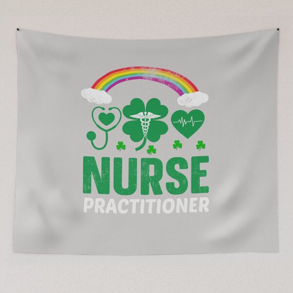 Item preview, Nurse Practitioner Shamrock Stethoscope St Patricks Day designed and sold by GINIART.