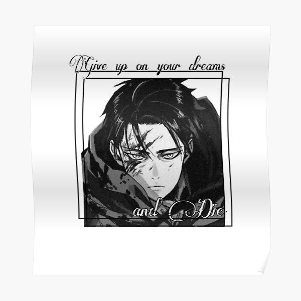 Levi Ackerman Black Wall Art Redbubble