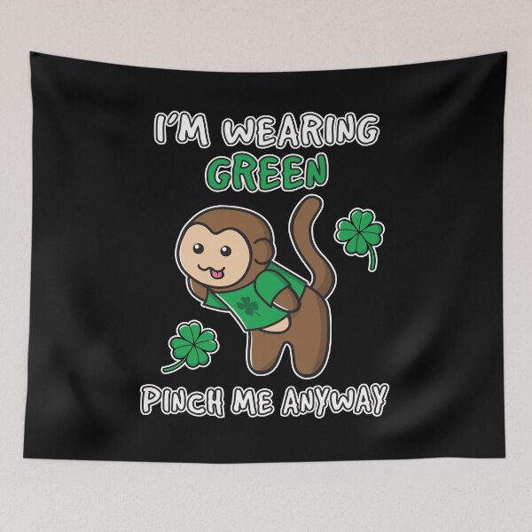 Item preview, Cheeky Green Shirt Saint Patrick's Day Get Lucky Pinch Me Ooptees Monkey Shenanigans designed and sold by OopteesLydia.