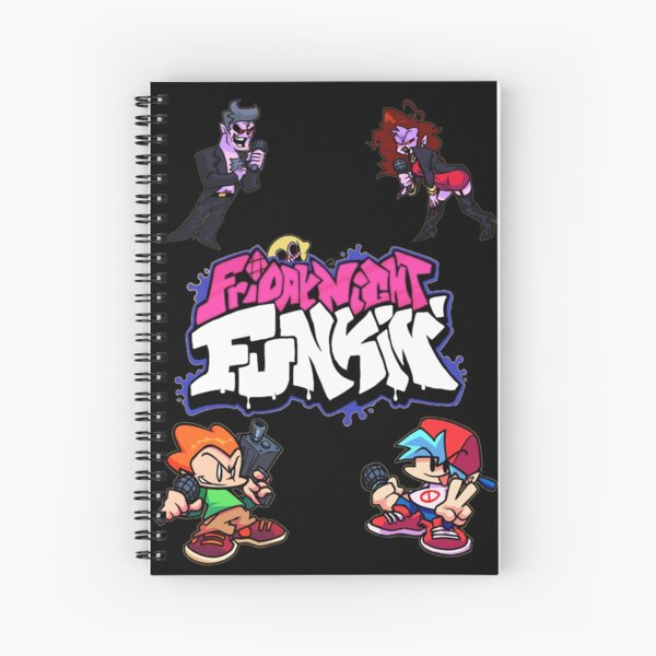 The Friday Night Funkin Crew Spiral Notebook For Sale By Notakename Redbubble 9139