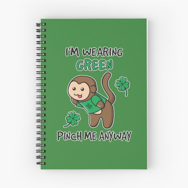 Item preview, Cheeky Green Shirt Saint Patrick's Day Get Lucky Pinch Me Ooptees Monkey Black Text designed and sold by OopteesLydia.