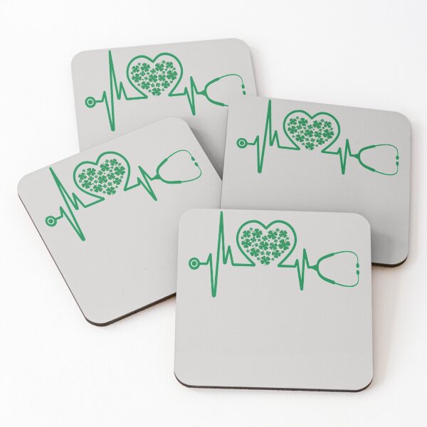 Item preview, Shamrock Nurse Stethoscopes Heartbeat St Patrick’s Day designed and sold by GINIART.