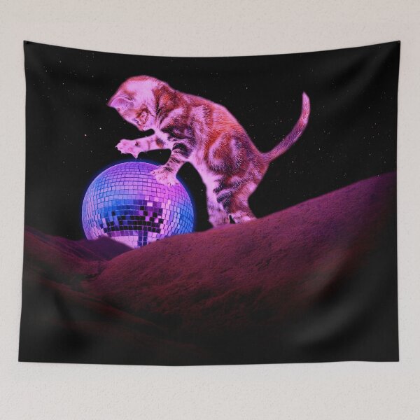 Item preview, Animal Charity: Disco Kitten - Digital Collage designed and sold by DoggoTankDesign.