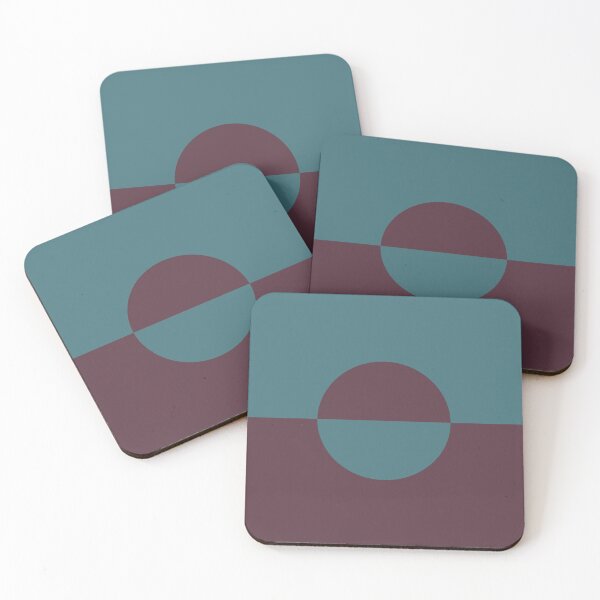 Item preview, Deep Purple Aqua Minimal Circle Design 2 2021 Color of the Year Epoch and Whale Tail designed and sold by ColorOfTheYears.
