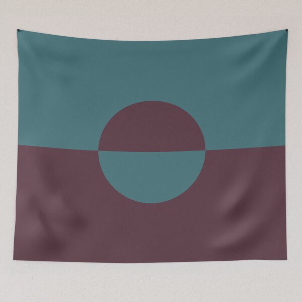 Item preview, Deep Purple Aqua Minimal Circle Design 2 2021 Color of the Year Epoch and Whale Tail designed and sold by ColorOfTheYears.