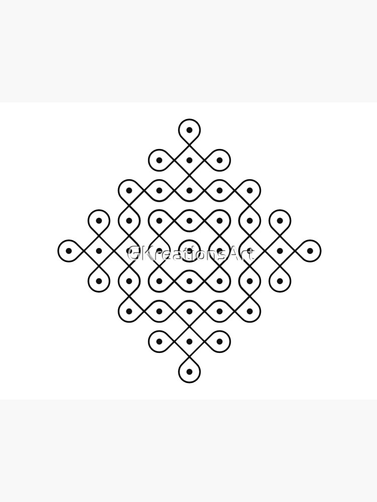 Kolam Art Art Board Print for Sale by GKreationsArt Redbubble