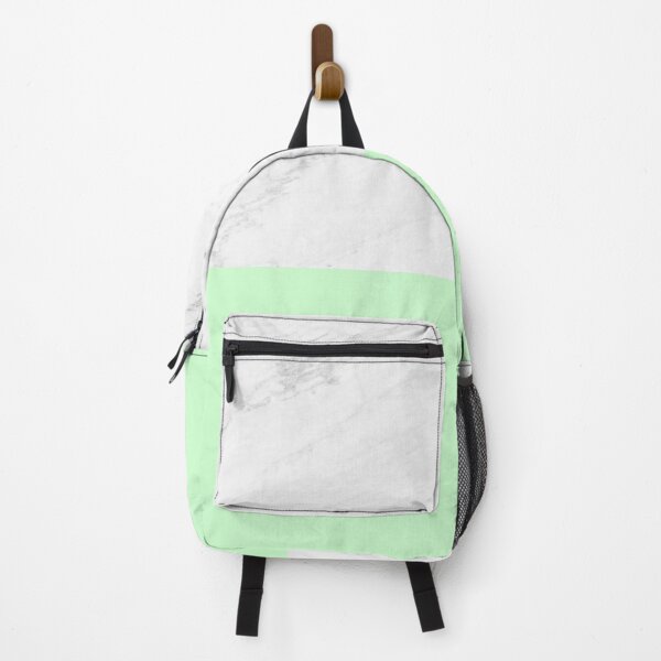 Item preview, White marble texture pastel mint green background designed and sold by by-jwp.