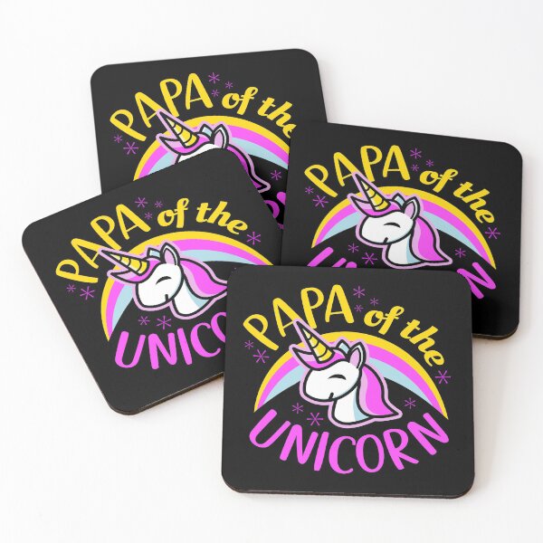 Item preview, Papa Of The Unicorn - Cute Magic Unicorn Sparkles Rainbow designed and sold by bonmotto.