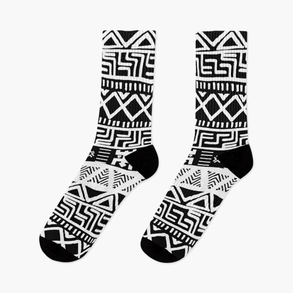 Item preview, Black and White African Bogolan Pattern designed and sold by SoccaTamam.