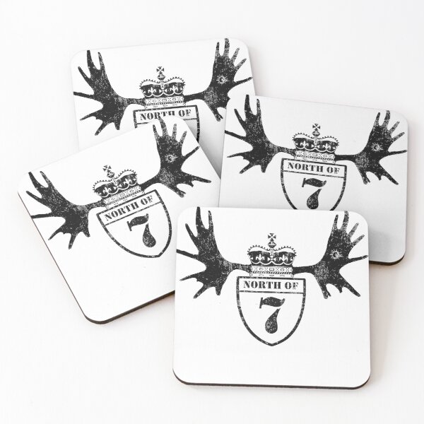 Item preview, North of Seven Moose Antlers Distressed Print designed and sold by William Suddick.