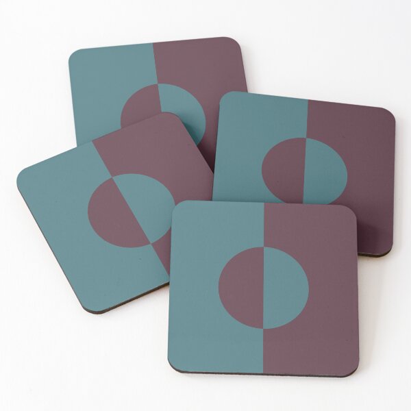 Item preview, Deep Purple Aqua Minimal Circle Design 2021 Color of the Year Epoch and Whale Tail designed and sold by ColorOfTheYears.