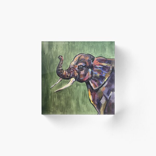 Elephant Acrylic Block