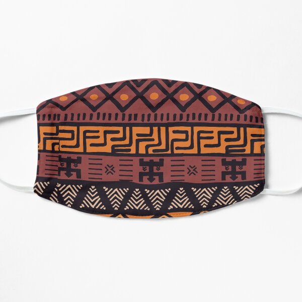 African Tribal Mudcloth Pattern Flat Mask