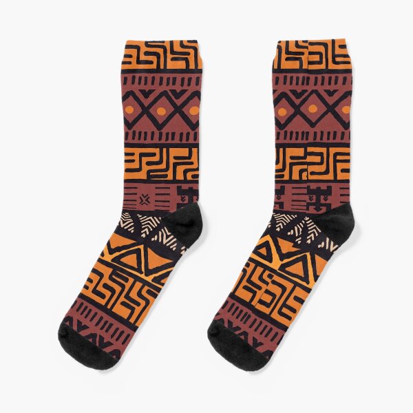 African Tribal Mudcloth Pattern Socks