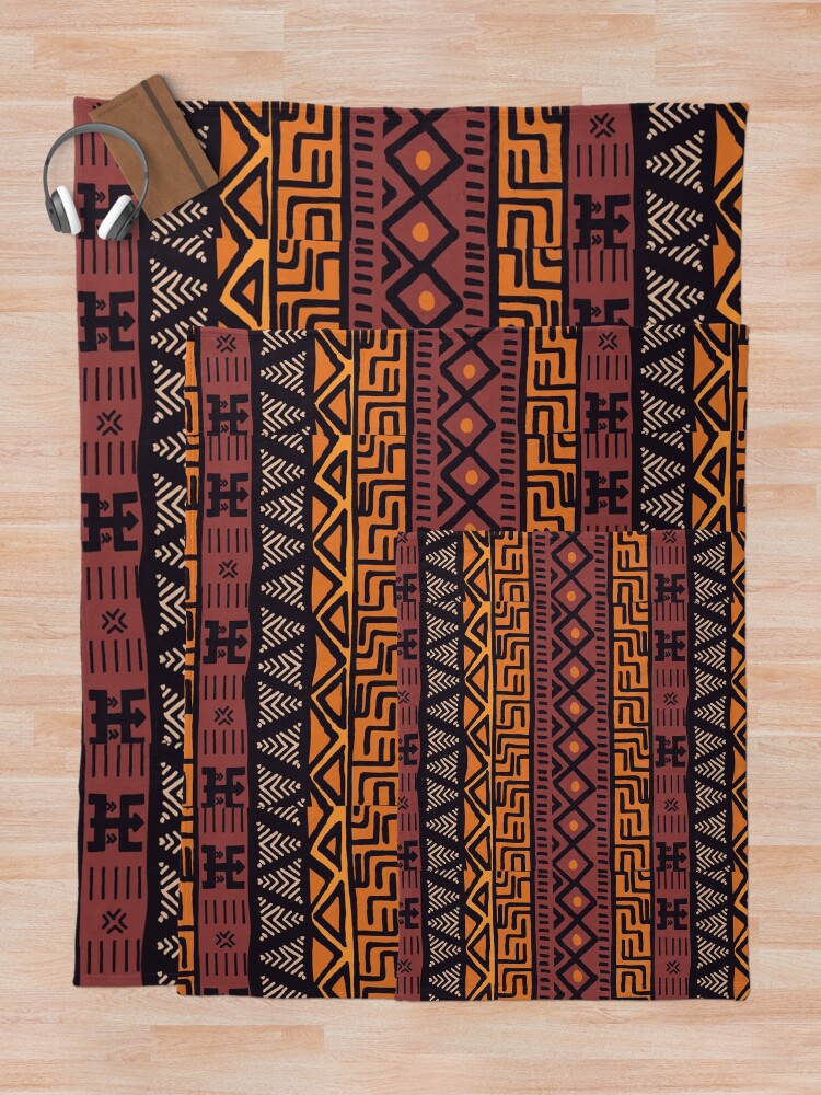 Alternate view of African Tribal Pattern Throw Blanket