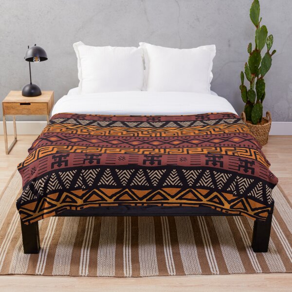 African Tribal Pattern Throw Blanket