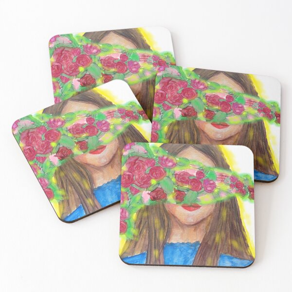 Item preview, A PORTRAIT WITH FLOWING ROSES designed and sold by IvanaKada.