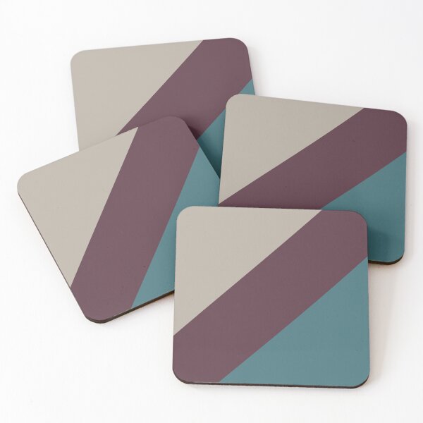 Item preview, Purple Aqua Taupe Gray Stripe Pattern 2021 Color of the Year Epoch and Accent Shades designed and sold by ColorOfTheYears.