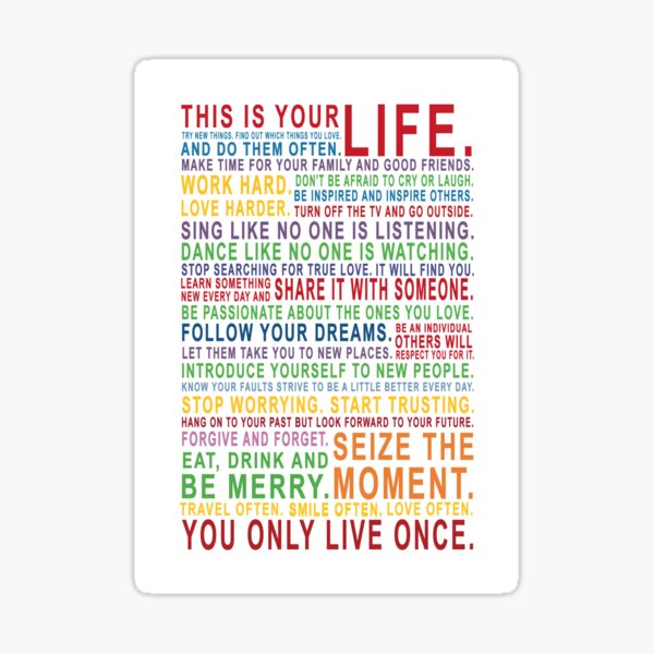 this is your life トップ ステッカー