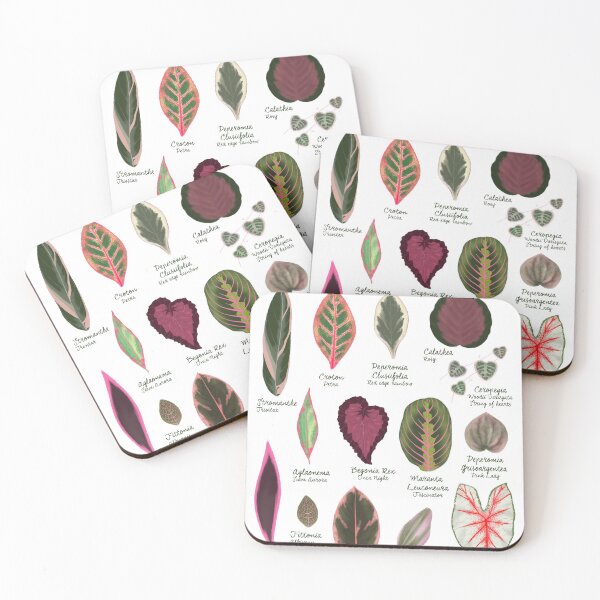 Item preview, Pink and red foliage leaf species designed and sold by Onyria Art.
