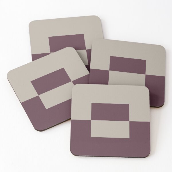 Item preview, Deep Purple Gray Taupe Minimal Square Design 2 2021 Color of the Year Epoch and Fondue designed and sold by ColorOfTheYears.