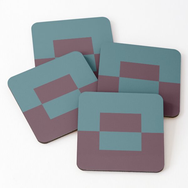 Item preview, Deep Purple Aqua Minimal Square Design 2 2021 Color of the Year Epoch and Whale Tail designed and sold by ColorOfTheYears.