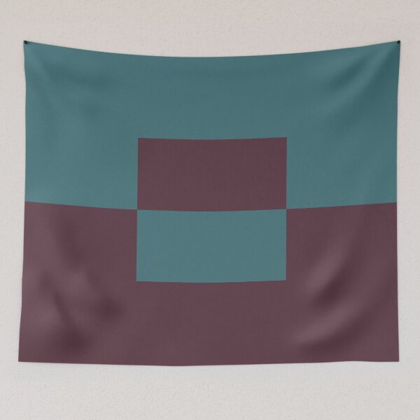 Item preview, Deep Purple Aqua Minimal Square Design 2 2021 Color of the Year Epoch and Whale Tail designed and sold by ColorOfTheYears.