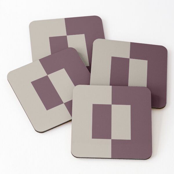 Item preview, Deep Purple Gray Taupe Minimal Square Design 2021 Color of the Year Epoch and Fondue designed and sold by ColorOfTheYears.