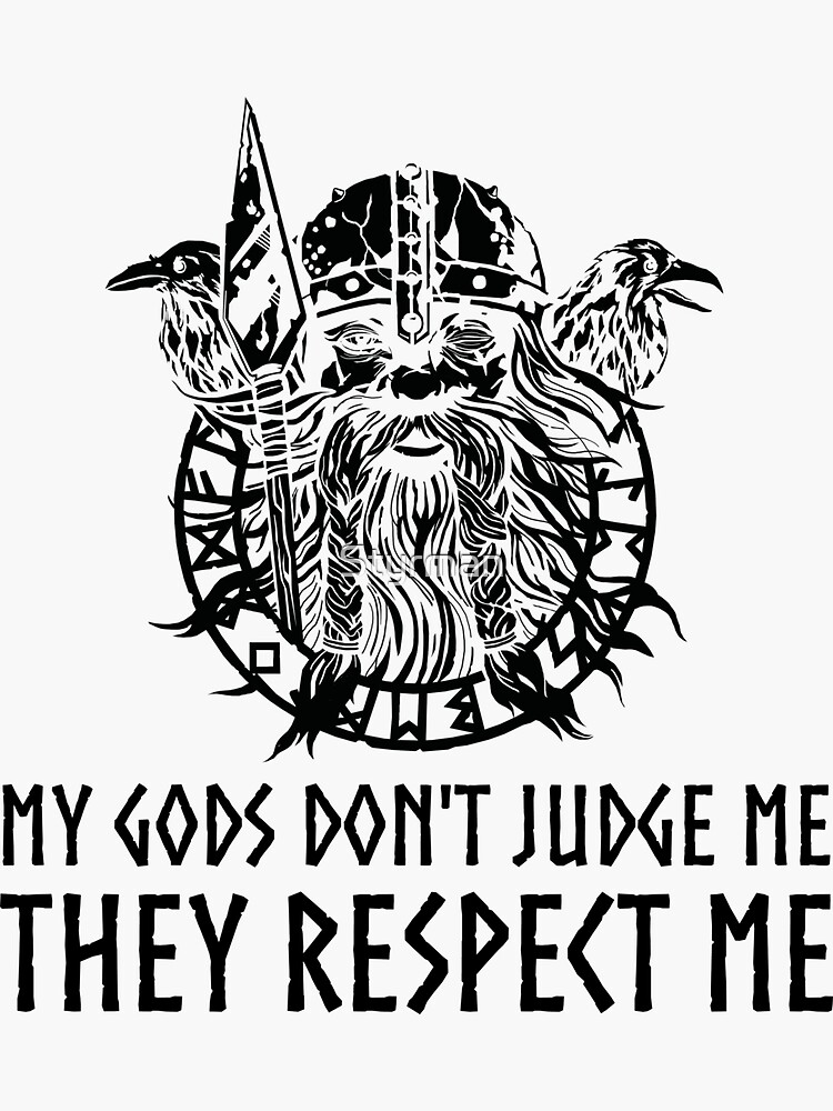 Odin's Wisdom - Realm of All-Father, the Norse God Sticker for Sale by  KamilMalinowski