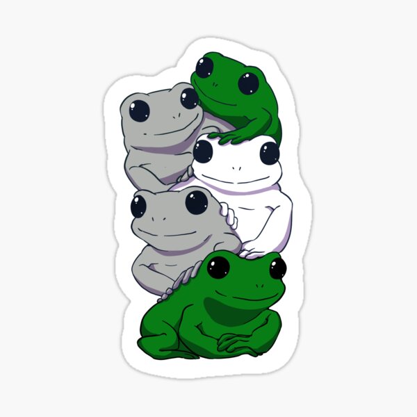 Item preview, Grey-Romantic Frog Pile  designed and sold by chroma_imp.