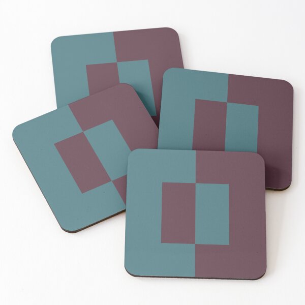 Item preview, Deep Purple Aqua Minimal Square Design 2021 Color of the Year Epoch and Whale Tail designed and sold by ColorOfTheYears.