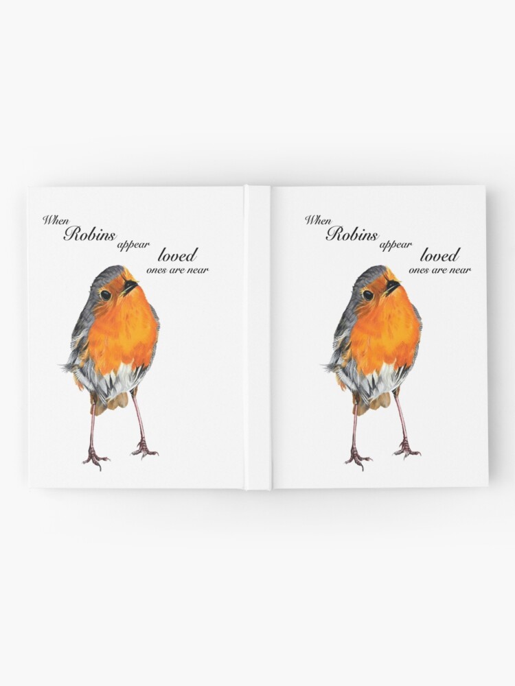 ROBINS APPEAR When Loved Ones Are Near Robin Gift Textile online Art Robin Art Robin Redbreast Gift Bird Lover Gift Gardener Gift Garden Bird