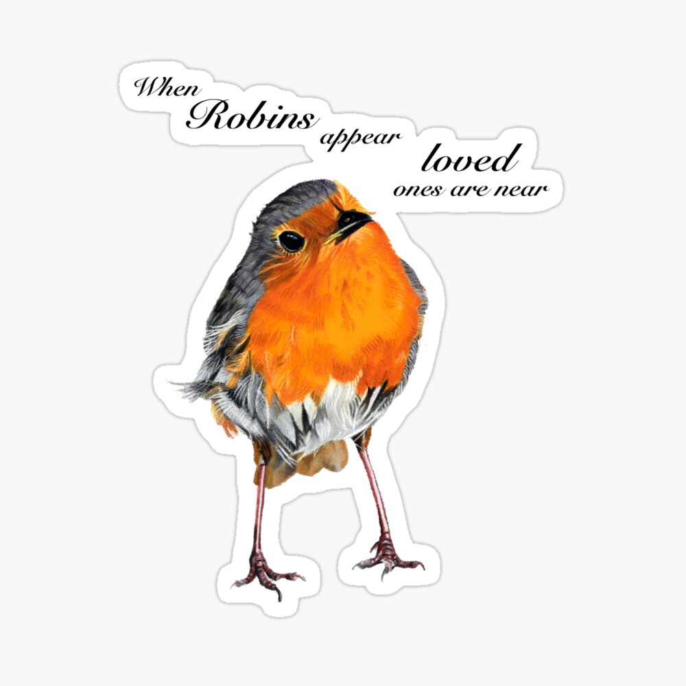 Robins appear when loved ones are near Vinyl Wine Bottle Sticker LED Robins appear when loved ones are near Vinyl Wine Bottle Sticker LED