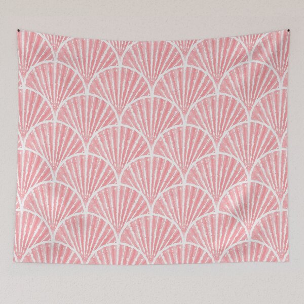 Item preview, Watercolor Coral Scallop Seashell Pattern designed and sold by KearonAlexandra.