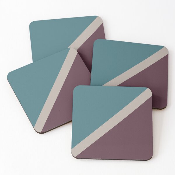 Item preview, Purple Pink-Purple Aqua Diagonal Stripe Pattern 2021 Color of the Year Epoch and Accent Shades designed and sold by ColorOfTheYears.