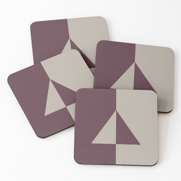 Item preview, Deep Purple Gray Taupe Minimal Triangle Design 2021 Color of the Year Epoch and Fondue designed and sold by ColorOfTheYears.
