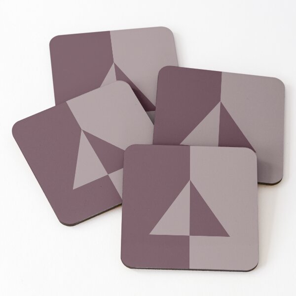 Item preview, Deep Purple Pink-Purple Minimal Triangle Design 2021 Color of the Year Epoch & Spiced Mulberry designed and sold by ColorOfTheYears.