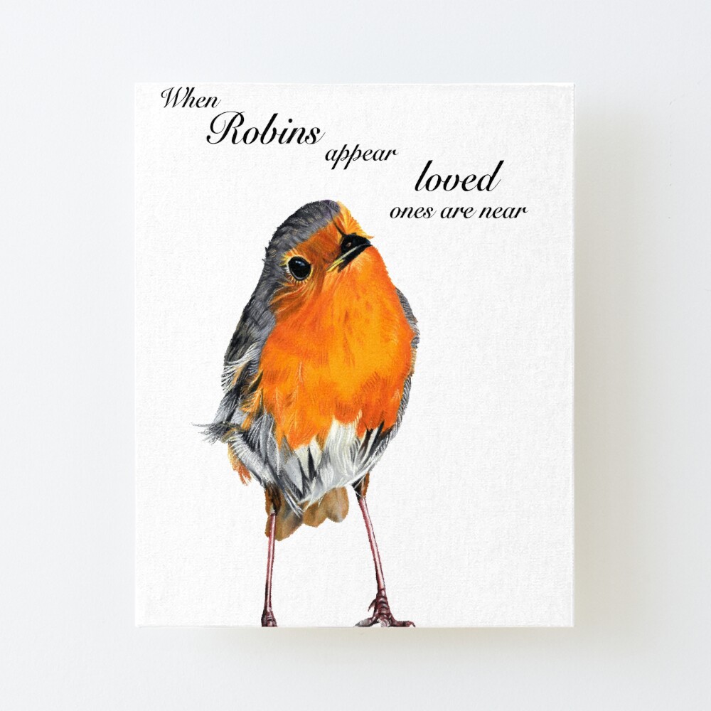 Vinyl Sticker DIY Memory Box Frame ROBINS APPEAR WHEN LOVED ONES ARE NEAR 