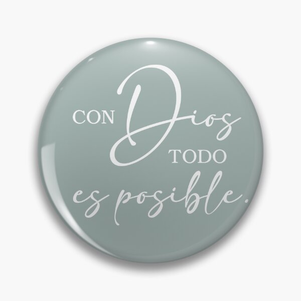 Item preview, Con Dios todo es posible, spanish christian quote designed and sold by Aryam Quotes.