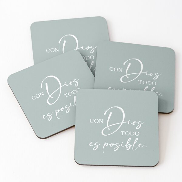 Item preview, Con Dios todo es posible, spanish christian quote designed and sold by Aryam Quotes.
