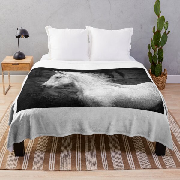 Item preview, Portrait of white horse, with mane flying in the wind. designed and sold by AylaHarbich.