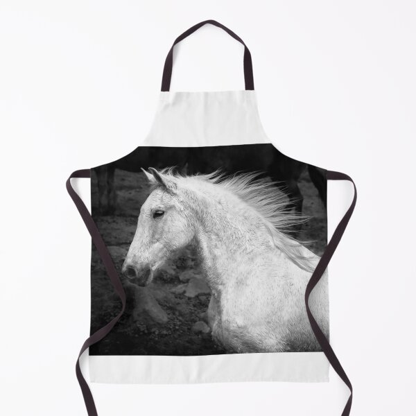 Item preview, Portrait of white horse, with mane flying in the wind. designed and sold by AylaHarbich.